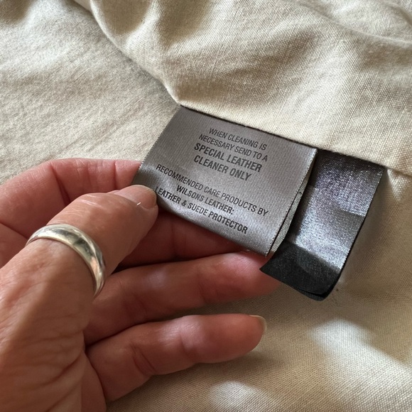 Men’s brown canvas style jacket with genuine leather trim by Wilson’s leather - Picture 8 of 13